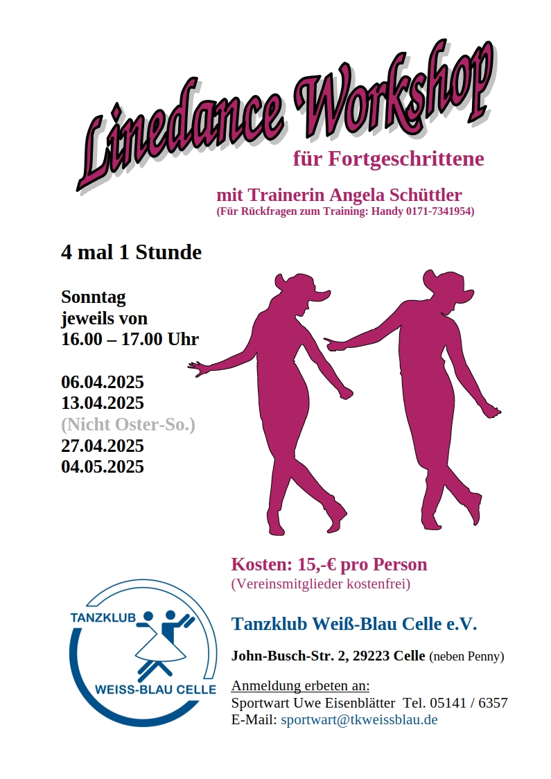 2025 04 06 Linedance Workshop Fortgeschrittene Schuettler