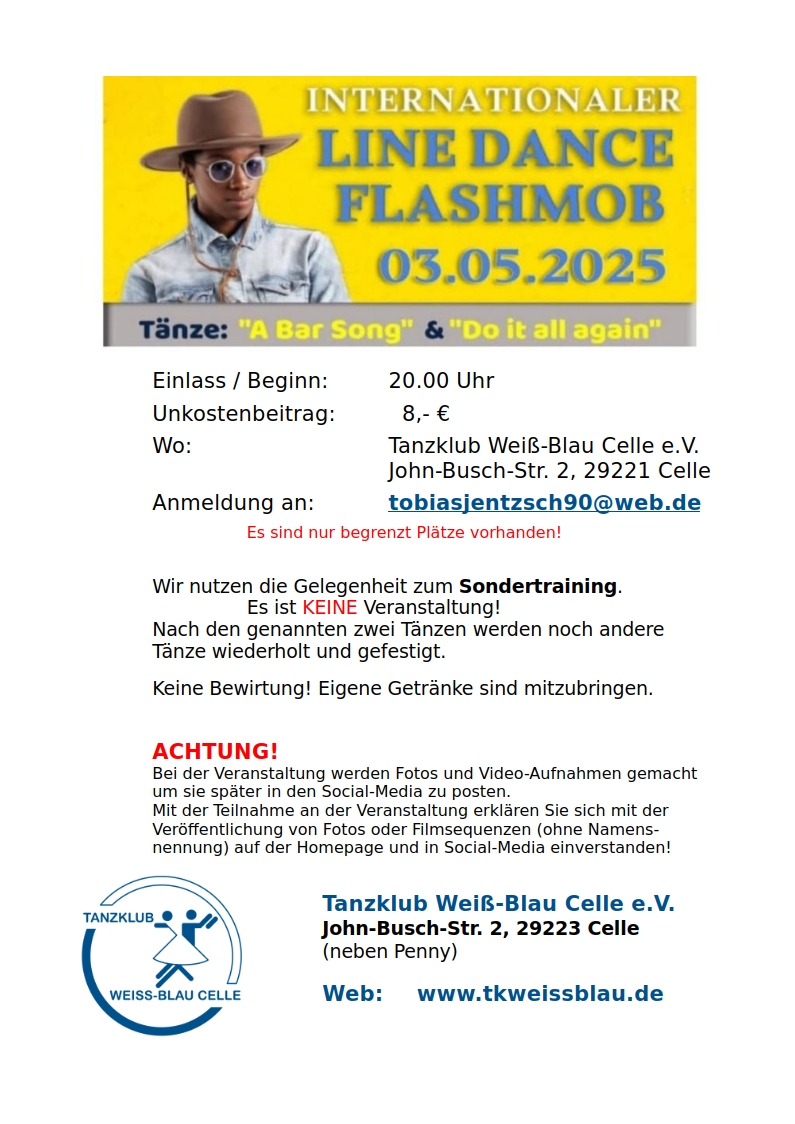 2025 05 03 Linedance Flashmob Plakat